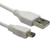 Kabel USB Złącze A USB A Złącze B USB A dł. 3m Przewód USB USB 2.0 kolor: Biały