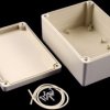 ABS enclosure, (L x W x H) 145 x 105 x 60 mm, light gray (RAL 7035), IP65, RP1215