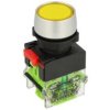 Przełącznik; przyciskowy; LAS0-A3Y-M20/Y; OFF-(ON); żółty; bez podświetlenia; śrubowe; 2 pozycje; 10A; 500V AC; 22mm; 55mm; Onpo