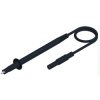 Measuring lead with (4 mm plug, spring-loaded, straight) to (test probe, straight), 1 m, black, PVC, 1.0 mm², CAT II, 934159100