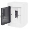 Rozdzielnica natynkowa 1x2 moduły IP40 TH35 (N+PE) 100x95x142mm drzwi transparentne dymne ADELID