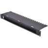 Cable entry panel, 1 U, (W x H x D) 482 x 44 x 118 mm, black, DN-19 ORG-3U-SW