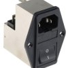 Gniazdo IEC z filtrem2 10A C14 Schurter Montaż na panelu 5 x 20mm
