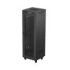 Szafa instalacyjna rack stojąca 19 37u 600x600 czarna drzwi perforowane lcd lanberg (flat pack) FF01-6637-23BL