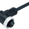 Sensor actuator cable, 7/8"-cable socket, angled to open end, 3 pole, 2 m, PUR, black, 13 A, 77 1434 0000 50003-1000