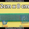 Uniwersalna płytka drukowana PCB 2x8cm - 168 otworów pól kontaktowych