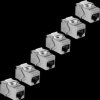 TC-KC06C6A Keystone module RJ45 coupler, Cat.6a, 6 pieces