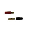 Konektor 2,8mm gniazdo płaskie złote częściowo-izolowane / na kabel 1-2,5mm2 / 1szt czerwony/czarny