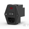 Filtr wejściowy złącza IEC 10A TE Connectivity Montaż na kołnierzu