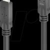PI6620-005 USB 4.0 Kabel, 20 Gbit/s, 240 W, 8K 30Hz, gewinkelt, 0,5 m
