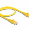 kabel LAN Delock 80100, 1 szt., RJ45, CAT 6a, U/UTP, 0.50 m, żółty