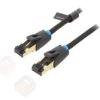 Ikgbj Patch Cord S/Ftp Cat 8 Cu Pvc Tekstylny Czarny 5M 30Awg