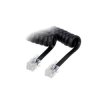 Kabel telef. Spiralny 5m czarny