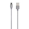 Skross Kabel USB USB 2.0 Złącze męskie USB-A 1.20 m szary konstrukcja okrągła, konstrukcja elastyczna, oplot materiałowy