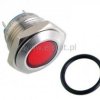 Kontrolka fi 16mm, czerwona LED, 230V obud. metal
