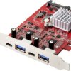 Karta kontrolera USB 3.2 Gen 2 Renkforce RF-4679642 RF-4679642 2+2 Porty PCIe