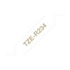 Brother TZER254 Brother TZE-R234 label-making tape Gold on white