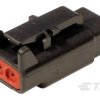 TE Connectivity Obudowa złącza pin żeńskiego na kabel DTM06-2S-E004 1 szt. paczka