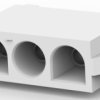 Pin header, 3 pole, pitch 6.35 mm, straight, white, 643414-1