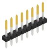 Pin header, 8 pole, pitch 2 mm, straight, black, SLY11048S