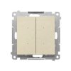 SIMON 55 Elektroniczny łącznik podwójny z funkcją przycisku lub łącznika czasowego 2x10 A 230 V szampański mat TEW2.01/144 KONTA