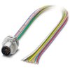 Sensor actuator cable, M12 panel plug, straight to open end, 17 pole, 0.5 m, 1.5 A, 1240048