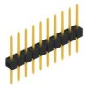 Pin header, 10 pole, pitch 2.54 mm, straight, black, 10046360