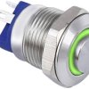 TRU COMPONENTS TC-9219004 Przycisk 48 V/AC 2 A 1 x wył/(wł) chwilowy zielony IP67 1 szt.