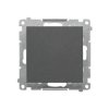 Simon 55 Przycisk pojedynczy zwierny bez piktogramu (moduł) 10 AX, 250 V~, szybkozłącza Grafitowy mat TP1.01/116