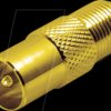 FF18GL IEC (coax) plug > F-socket
