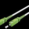 59595 Simplex FO patch cable, SC-APC (8°)<>SC-APC (8°),white, 2.0 m