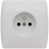 KOS1 Gniazdo pojedyncze z/u białe 110432