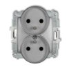 Icon Mechanizm Gniazda Podwójnego Do Ramki Z Uziemieniem 2X(2P+Z) (Przesłony...