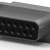 D-Sub socket, 15 pole, standard, unequipped, straight, crimp connection, 164532-4