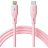 Akyga Kabel USB Złącze męskie USB-C®, Złącze męskie Lightning 1 m różowy AK-USB-71