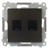 Gniazdo komputerowe RJ45 kat. 6 podwójne antracytowe D62.01/48 Kontakt Simon54