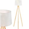 Lampa Stojąca Podłogowa Stołowa E27 Trójnóg Z Abażurem Beżowa Z Regulacją...