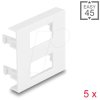 81389 Easy 45 module cover 2x rectangle 12.5 x 21.5 mm, 5 pieces, whit