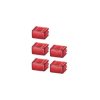 Siemens 5TG8061 cap set for pushbutton red/transparent set of 5