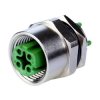 Metz Connect MMT361A115 PCB Socket M12 4-Pin Cat. 5 IP67 THR Solderable