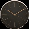 CLWA013PC30BK Wall clock, diameter: 300 mm, plastic, rose-gold/black