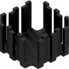 Finger shaped heatsink, (L x W x H) 45 x 45 x 25.4 mm, 6 K/W, black anodized, 10034936