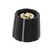 Pokrętło potencjometru oś: 4mm średnica: 15.5mm Okrągłe Nylon Czarny Sifam