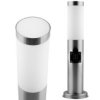 Lampa Ogrodowa Zewnętrzna E27 Inox Słupek 45Cm Z Gniazdem 230V Lilium Lumiled
