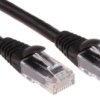 Kabel kategorii 6, Czarny, Wtyk RJ45/męski RJ45dł.: 1m, mat. koszulki: LSZH