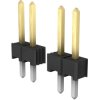 Pin header, 8 pole, pitch 2.54 mm, straight, black, 5-146285-8
