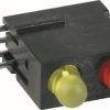 LED display, horizontal, 2.2 V, yellow/red, 30 mcd, pitch 2.54 mm, LED number: 2, 1801.2732
