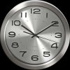 CLWA010MT30SR Wall clock, diameter: 300 mm, stainless steel, silver
