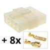 Komplet samochodowego złącza E+J 8-torowego z obudowami i konektorami 6,3 mm