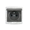 LOGI grafit gniazdo 1x2P+Z IP44 Kanlux 02-1561-141